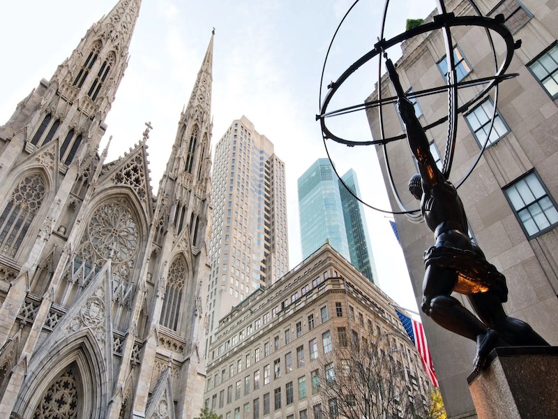 Tourist attraction in New York, USA - Rockefeller Center